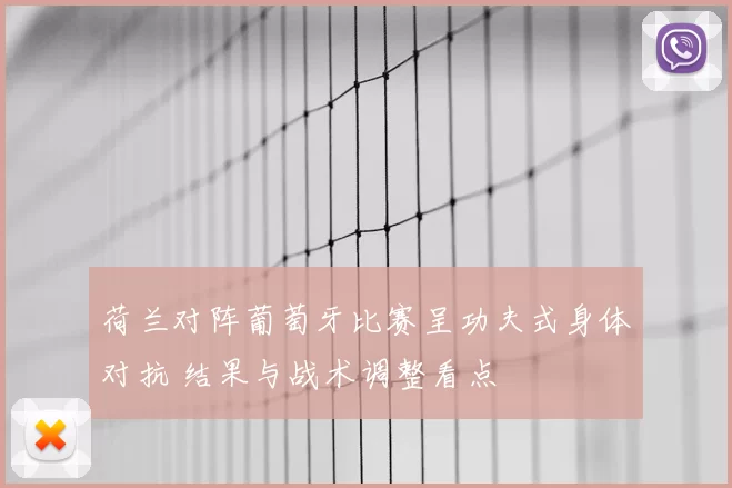 荷兰对阵葡萄牙比赛呈功夫式身体对抗 结果与战术调整看点